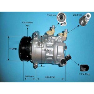 Compressor (AirCon Pump) VW Caravelle/Multivan 2.0 TDi Diesel (Apr 2015 to Jul 2019)