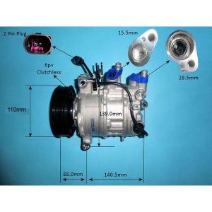 Compressor (AirCon Pump) VW Amorok 3.0 TDi Diesel (Jun 2016 to 2023)