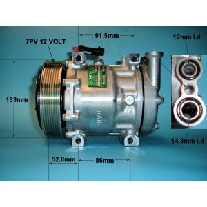 Compressor (AirCon Pump) Alfa Romeo 145 2.0 16v Twin spark Petrol (May 1998 to Jan 2001)