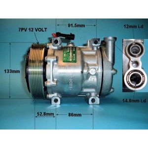 Compressor (AirCon Pump) Alfa Romeo 156 1.6 16v Petrol (Sep 1999 to Aug 2002)