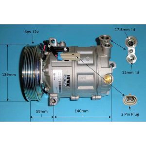 Compressor (AirCon Pump) Alfa Romeo 159 3.2 V6 JTS Petrol (Apr 2005 to Nov 2011)