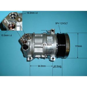 Compressor (AirCon Pump) Arbarth Grande Punto 1.4 Petrol (Dec 2007 to Dec 2012)