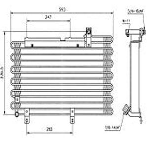 Condenser (AirCon Radiator) Audi 100 2.5 5 Cyl Petrol (1988 to 1991)