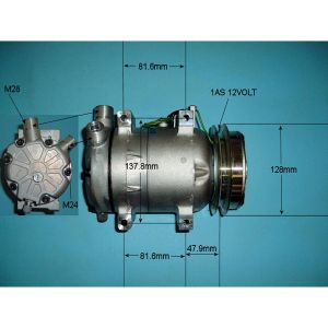 Compressor (AirCon Pump) Audi 80 2.2 20v TURBO Petrol (Feb 1993 to Jul 1995)