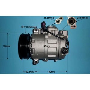 Compressor (AirCon Pump) Audi A4 2.4 V6 Petrol (Nov 2004 to Dec 2005)