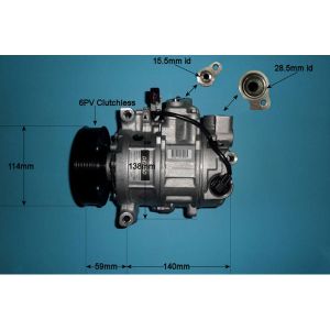 Compressor (AirCon Pump) Audi A4 2.4 V6 Petrol (Apr 2002 to Jan 2003)