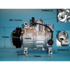 Compressor (AirCon Pump) Audi A4 2.5 V6 TDi Diesel (Jan 2003 to Dec 2005)