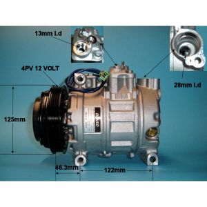 Compressor (AirCon Pump) Audi A4 2.5 D Diesel (Oct 2000 to May 2003)