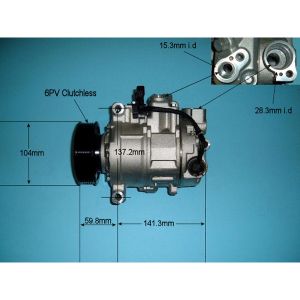Compressor (AirCon Pump) Audi A4 1.8 20v Turbo Petrol (Nov 2004 to Jun 2008)