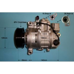 Compressor (AirCon Pump) Audi A4 2.0 Petrol (Nov 2005 to Jun 2008)