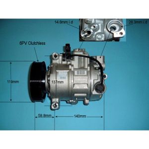 Compressor (AirCon Pump) Audi A6 3.0 30V Petrol (Mar 2005 to May 2006)