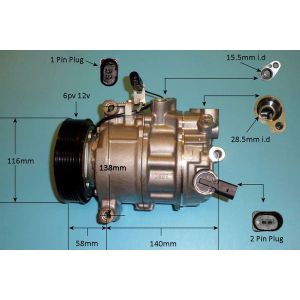 Compressor (AirCon Pump) Audi A4 2.0 TDi (MK4) Diesel (Mar 2012 to Dec 2015)