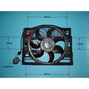 Condenser Cooling Fan BMW 323 2.5 (E46 CONVERTIBLE) Petrol (Apr 2000 to Sep 2000)