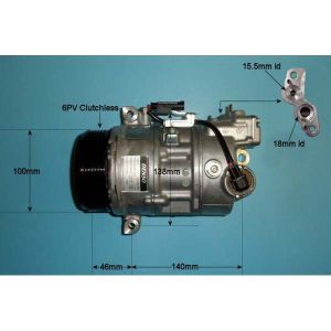 Compressor (AirCon Pump) BMW 318 2.0 D M47 (E90) Diesel (Mar 2005 to Aug 2007)