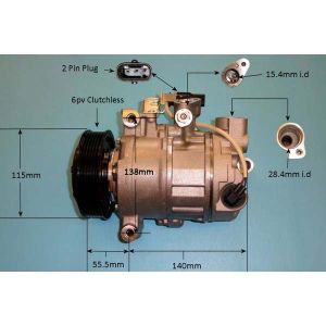 Compressor (AirCon Pump) BMW 1 Series 116 1.6 (F20/F21) Petrol (Dec 2010 to Feb 2015)