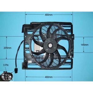 Condenser Cooling Fan BMW 530 3.0 (E39) Petrol (Sep 2000 to Jun 2003)