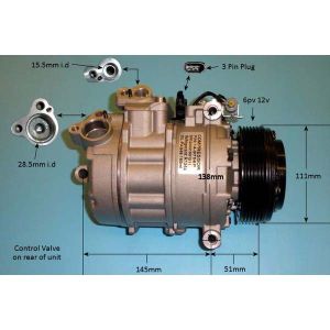 Compressor (AirCon Pump) BMW 1 Series 130 3.0 (E87/E81) Petrol (Aug 2007 to Sep 2012)