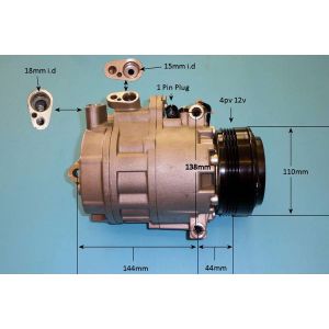 Compressor (AirCon Pump) BMW X5 4.4 (E53) Petrol (Oct 2003 to Aug 2007)