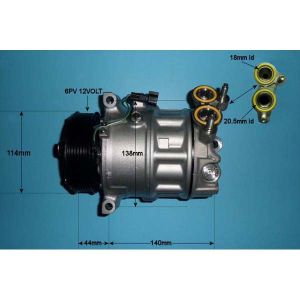 Compressor (AirCon Pump) Chevrolet Matiz 0.8 LPG Petrol (Mar 2005 to 2023)