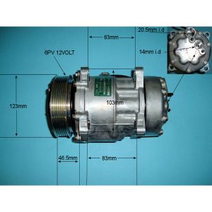 Compressor (AirCon Pump) Citroen C5 2.0 HDi Diesel (Jun 2002 to Aug 2004)
