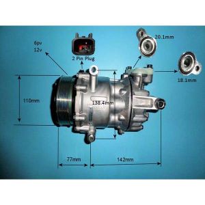 Compressor (AirCon Pump) Citroen Relay 2.2 HDi Diesel (Jul 2011 to Jul 2019)
