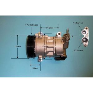 Compressor (AirCon Pump) Citroen C4 Picasso 1.6 16v Petrol (Oct 2006 to Feb 2013)