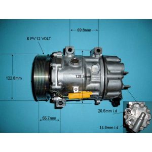 Compressor (AirCon Pump) Citroen C4 Picasso 2.0 HDi 138bhp Diesel (Feb 2007 to Jan 2010)