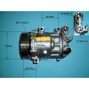 Compressor (AirCon Pump) Citroen C5 2.0 HDi DW10BTED4 Diesel (Feb 2008 to Oct 2009)