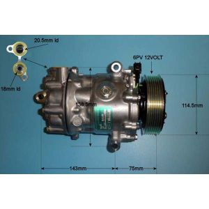 Compressor (AirCon Pump) Citroen Relay 2.2 HDi Diesel (Jul 2011 to Jul 2019)