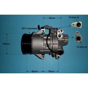 Compressor (AirCon Pump) Daihatsu Charade 1.33 Petrol (May 2011 to 2023)