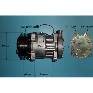 Compressor (AirCon Pump) Deutz Agroxtra DX Tractor 6.11 Diesel Manual (Jan 1991 to Dec 1995)