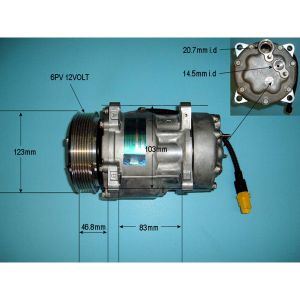 Compressor (AirCon Pump) Fiat Scudo 1.9 D Diesel (Dec 2005 to Dec 2006)