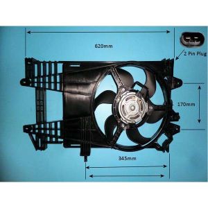 Radiator Cooling Fan Fiat Punto MK2 188 (99-12) 1.2 16v Petrol (Oct 1999 to Jun 2002)