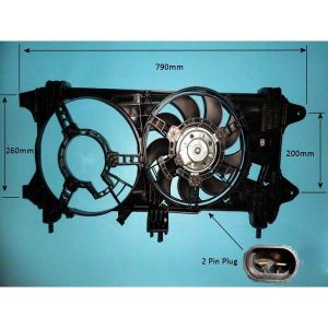 Radiator Cooling Fan Fiat Doblo 1.3 JTD Diesel (May 2004 to 2023)