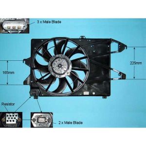 Condenser Cooling Fan Ford Mondeo MK2 (96-00) 1.6 Zetec Petrol Manual (Sep 1999 to Nov 2000)