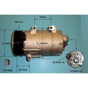 Compressor (AirCon Pump) Ford Galaxy (06-15) 2.0 TDCi Diesel (Mar 2006 to Feb 2010)