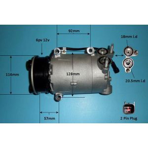 Compressor (AirCon Pump) Ford C-Max 2.0 TDCI Diesel (Dec 2010 to Mar 2015)