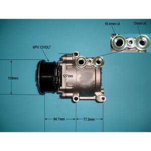 Compressor (AirCon Pump) Ford Fiesta 08- 1.4 Petrol (Aug 2008 to Jul 2011)