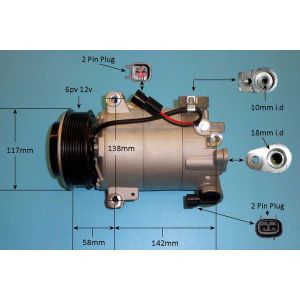 Compressor (AirCon Pump) Ford B-Max 1.0 EcoBoost Petrol (Oct 2012 to Mar 2013)