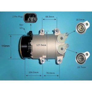 Compressor (AirCon Pump) Ford Fiesta 08- 1.25 Petrol (Jul 2011 to Aug 2012)