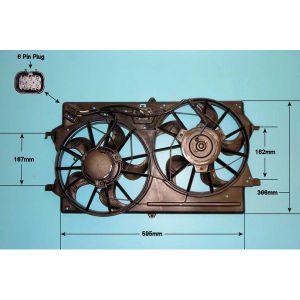 Radiator Cooling Fan Ford Focus 1 2.0 Zetec Petrol (Jan 2001 to Nov 2004)