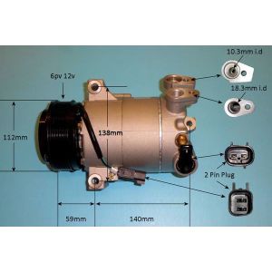 Compressor (AirCon Pump) Ford C-Max 1.0 EcoBoost Petrol (Oct 2012 to Mar 2015)