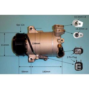 Compressor (AirCon Pump) Ford C-Max 1.0 EcoBoost Petrol (Mar 2015 to Mar 2018)