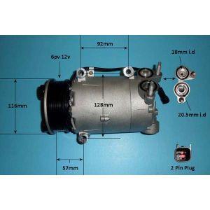 Compressor (AirCon Pump) Ford Focus 3 2.0 TDCi Diesel (Dec 2010 to Sep 2014)