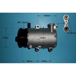 Compressor (AirCon Pump) Ford C-Max 1.6 Petrol (Feb 2007 to Dec 2010)