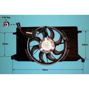 Radiator Cooling Fan Ford C-Max 1.6 FlexFuel Petrol (Sep 2016 to 2023)