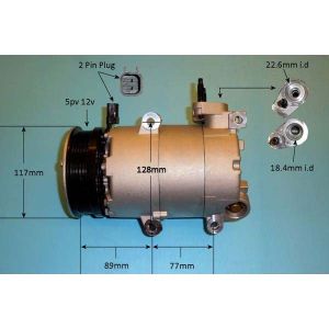 Compressor (AirCon Pump) Ford Focus 3 1.6 LPG Petrol (Sep 2014 to Sep 2016)