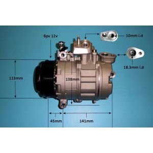 Compressor (AirCon Pump) Ford C-Max 1.6 TDCI Diesel (Jul 2012 to Mar 2015)