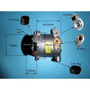 Compressor (AirCon Pump) Ford Transit V363 13- 2.0 EcoBlue AWD Diesel Manual (Jan 2017 to 2023)