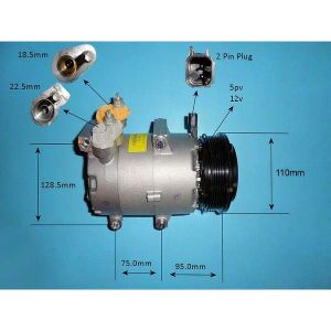 Compressor (AirCon Pump) Ford Focus 3 1.6 Flexifuel Petrol (Sep 2014 to Sep 2016)